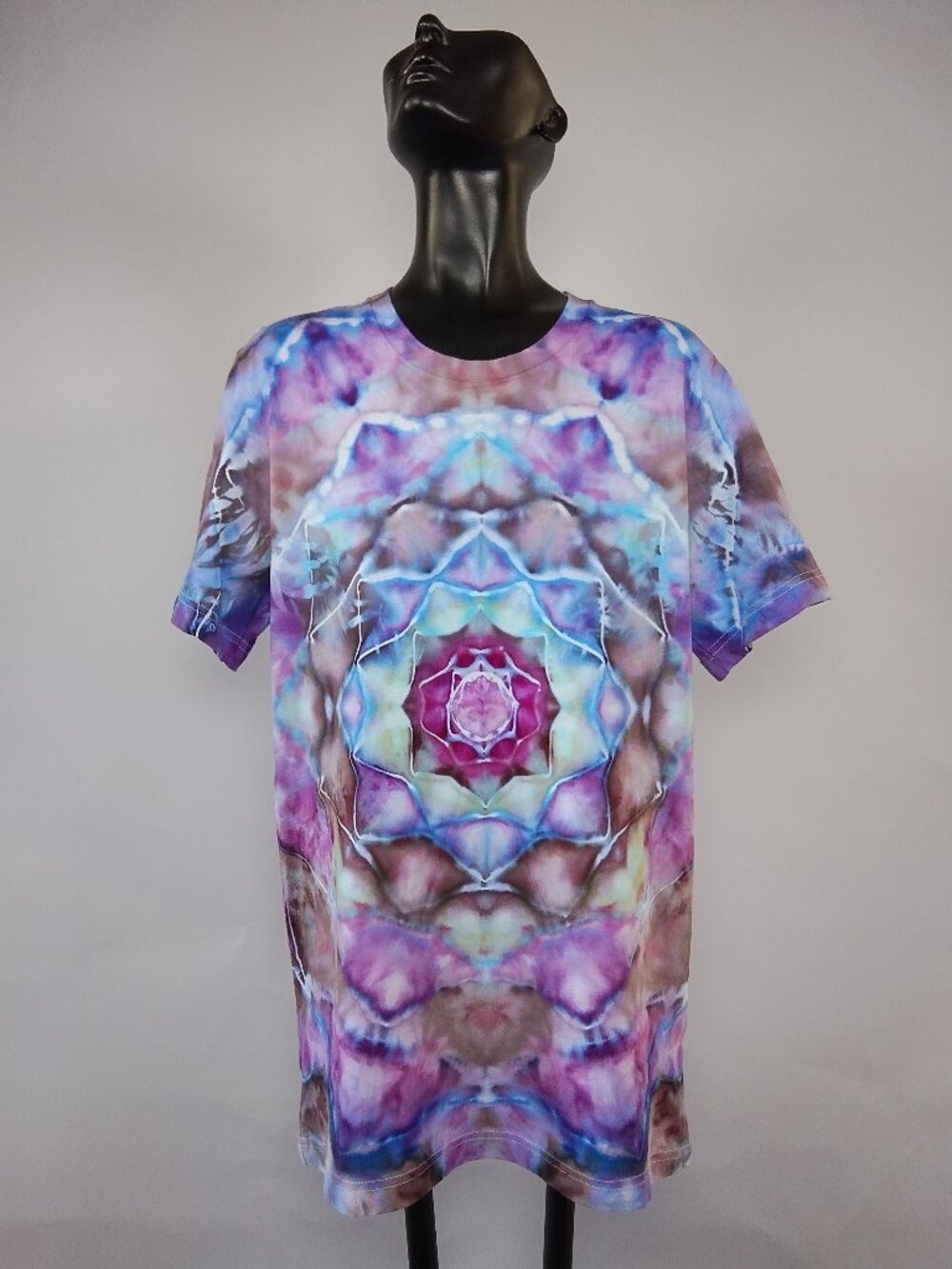 Medium Unisex Bella-Canvas 3001C “Mandala” Ice Dyed T-Shirt